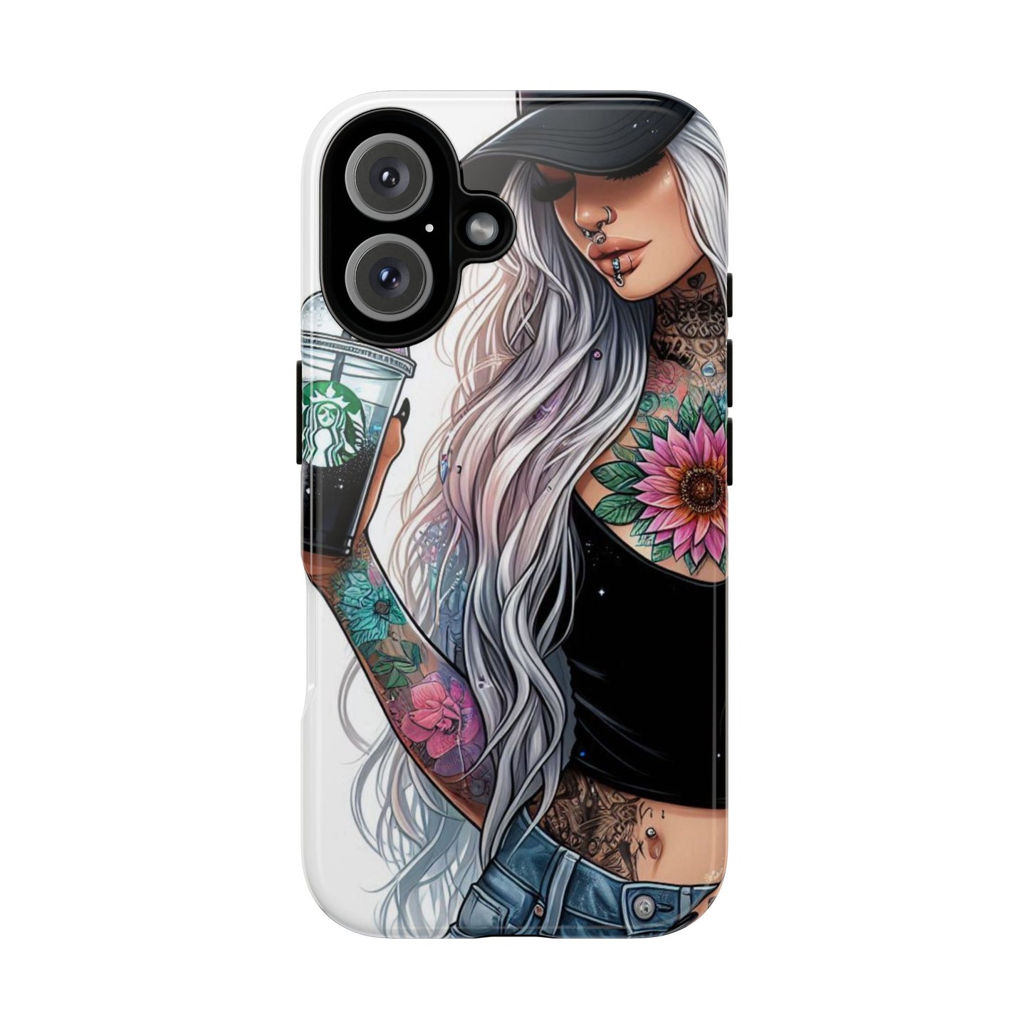 Tattooed Coffee Queen – Edgy Urban Aesthetic Mobile Cover