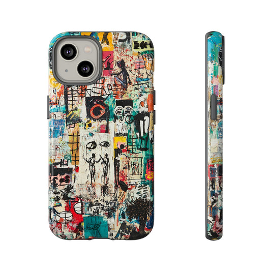 Basquiat Phone Cover – Artistic Modern Graffiti Style - iPhone, Samsung & Google Pixel Cover - Artistic Painting Case,  Art Lover Gift