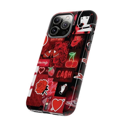 Red Pop Art Neon Vibes Phone Case