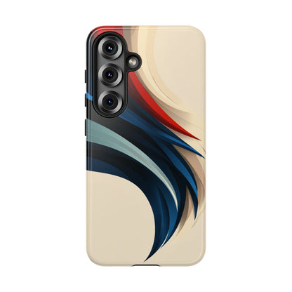 Crimson Flow – Abstract Motion Phone Case for iPhone, Samsung & Pixel