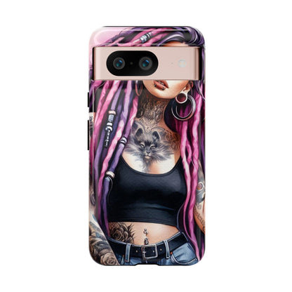 Tattooed Rebel – Gothic Cat Spirit Mobile Cover