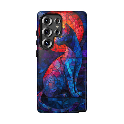 Mystic Paws – Stained Glass Cat Phone Case for iPhone, Samsung & Pixel