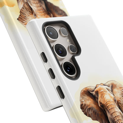 Safari Elephant Watercolor Mobile Cover – Majestic Wildlife Art