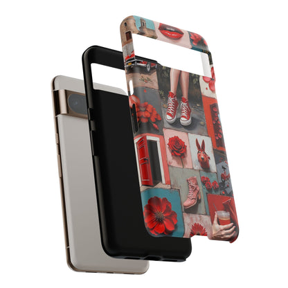 Red Sneakers & Roses Collage Phone Case