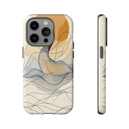 Serenity in Motion: The Abstract Swan Phone Case for iPhone, Samsung & Pixel