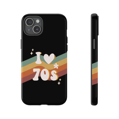 Retro "I Love 70s" Phone Case – Vintage Groovy Design for iPhone, Samsung & Google Pixel