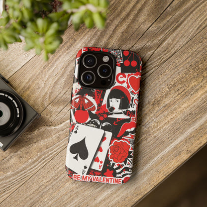 Bold Red & Black Ace Card Phone Case