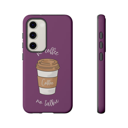 Funny Coffee Lover Phone Case – "No Coffee, No Talkie" for iPhone, Samsung & Google Pixel
