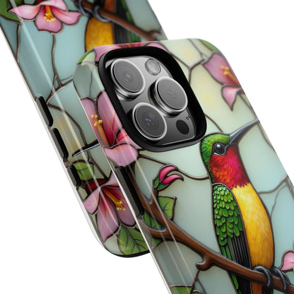 Elegant Hummingbird with Floral Mosaic | Artistic Nature Design