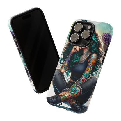 Urban Wildflower – Edgy Tattooed Beauty Mobile Cover