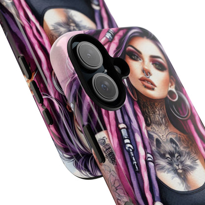 Tattooed Rebel – Gothic Cat Spirit Mobile Cover