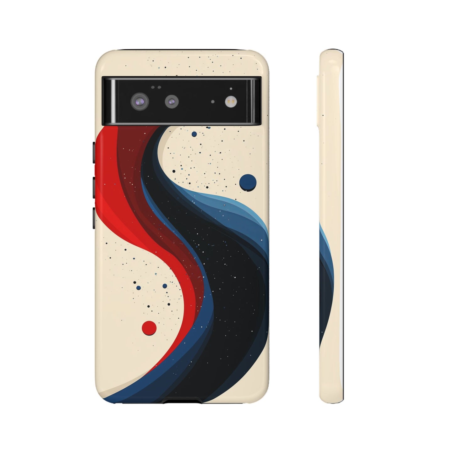 Galactic Drift – Cosmic Wave Abstract Phone Case for iPhone, Samsung & Pixel