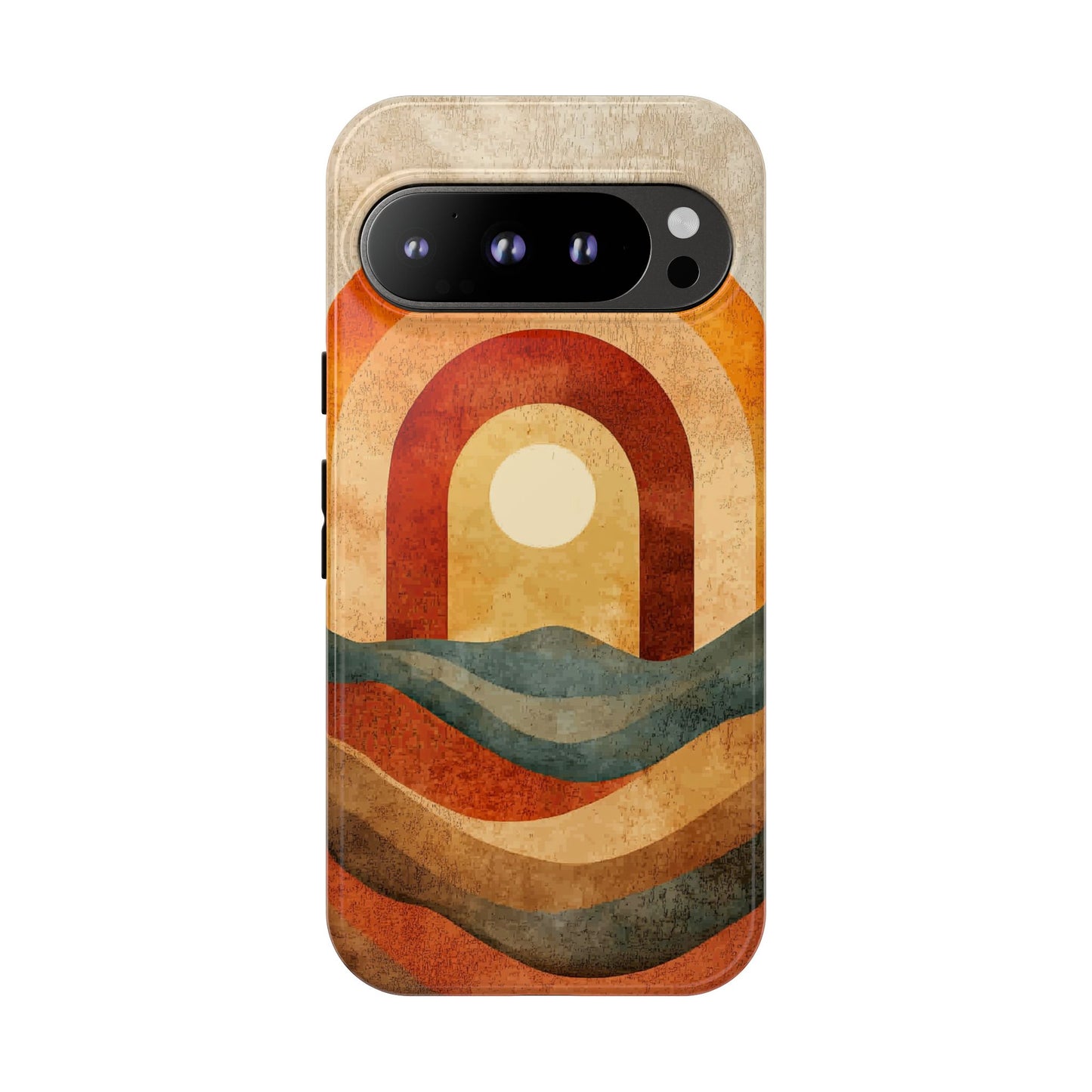 Vintage Sunset Boho Rainbow Phone Case for iPhone, Pixel & Samsung