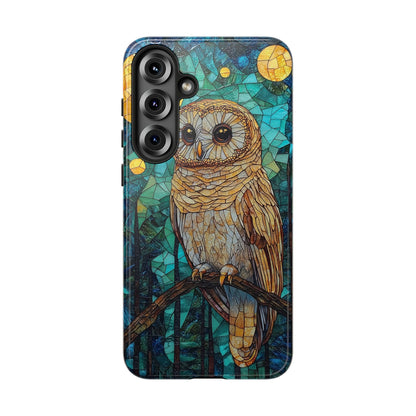 Nocturnal Wisdom – Stained Glass Owl Phone Case for iPhone, Samsung & Pixel
