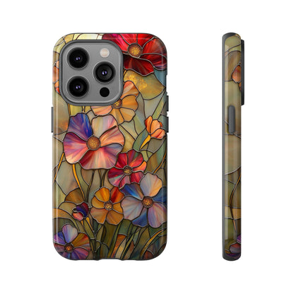 Whispers of Spring – Stained Glass Wildflower Phone Case for iPhone, Samsung & Pixel