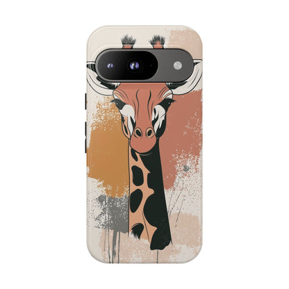 Tall & Graceful: Giraffe Splatter Art Phone Case for iPhone, Samsung & Pixel