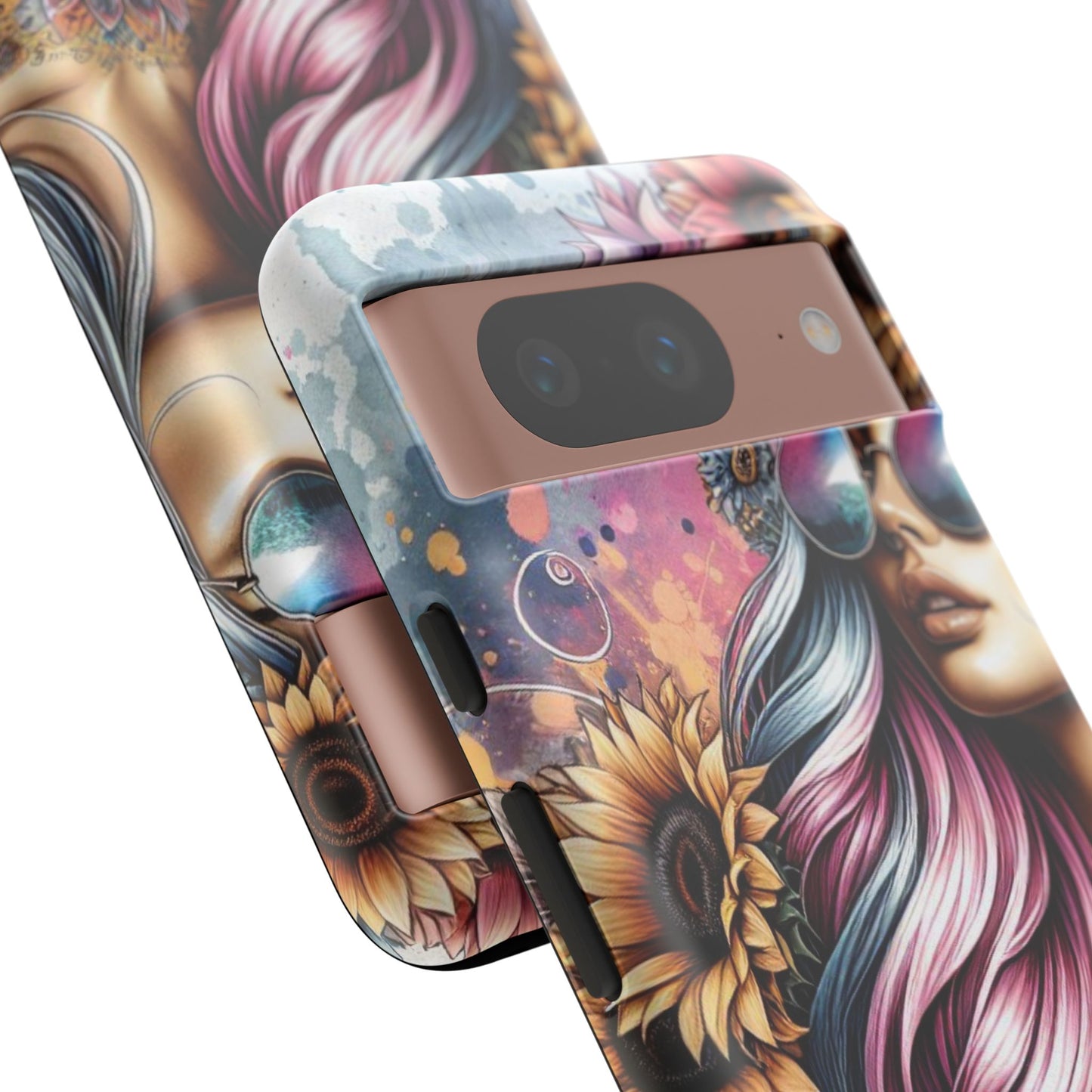 Bohemian Sunflower Queen – Retro Floral Fantasy Mobile Cover