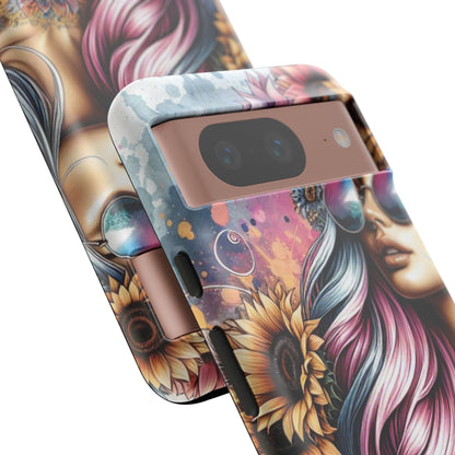 Bohemian Sunflower Queen – Retro Floral Fantasy Mobile Cover
