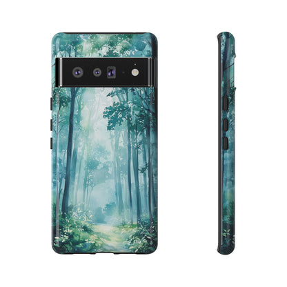 Enchanted Forest Dreamscape Watercolor Phone Case for iPhone, google Pixel & Samsung