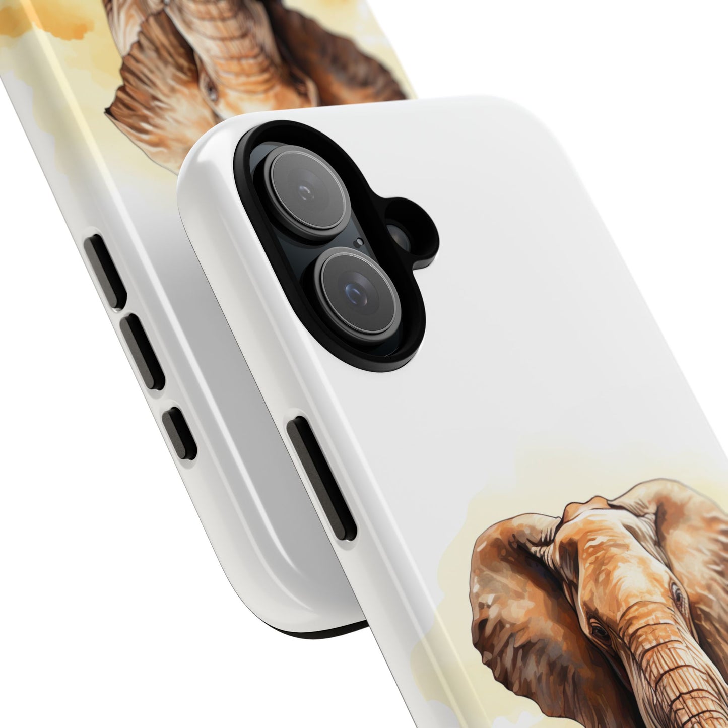 Safari Elephant Watercolor Mobile Cover – Majestic Wildlife Art