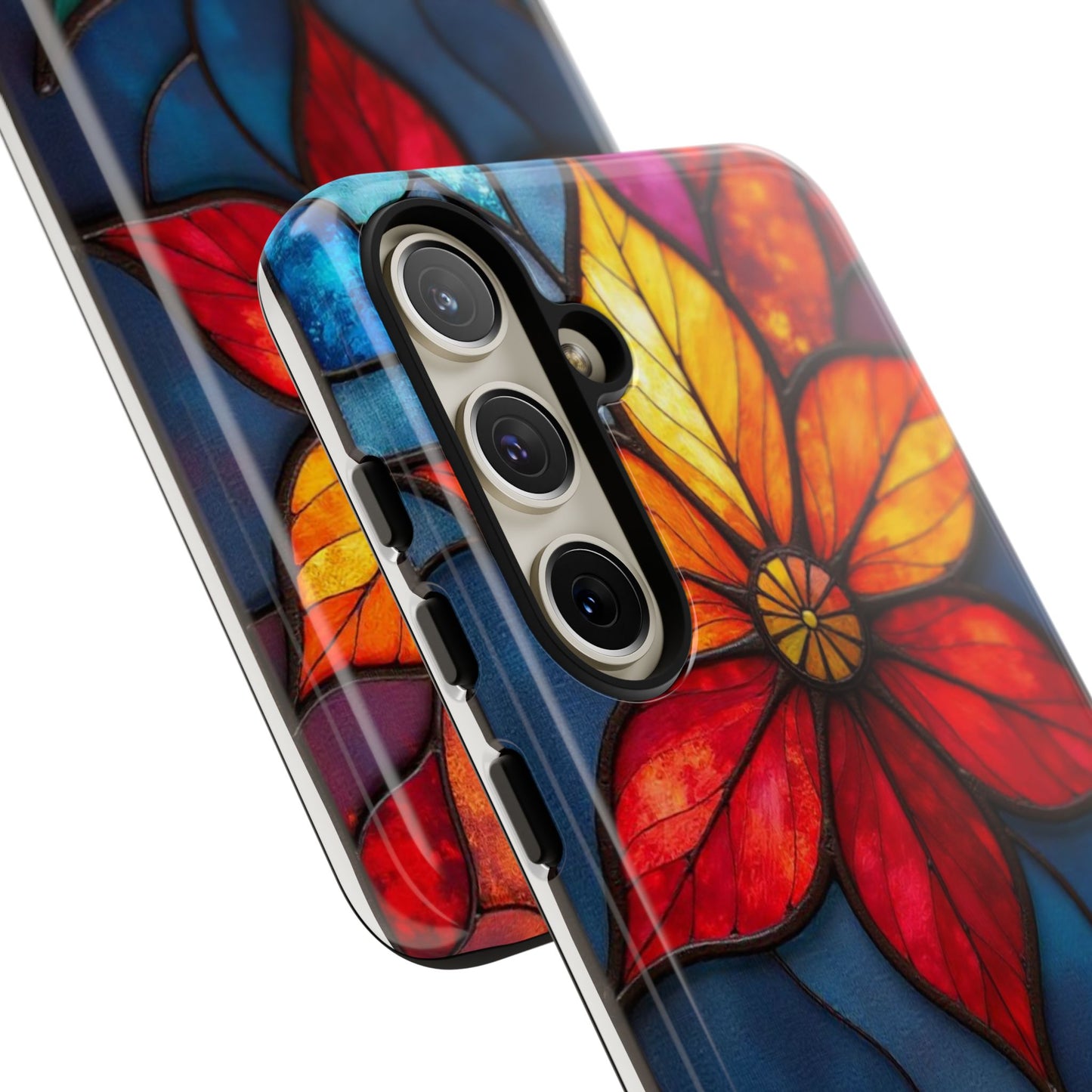 Radiant Blossom: Red and Orange Floral Elegance