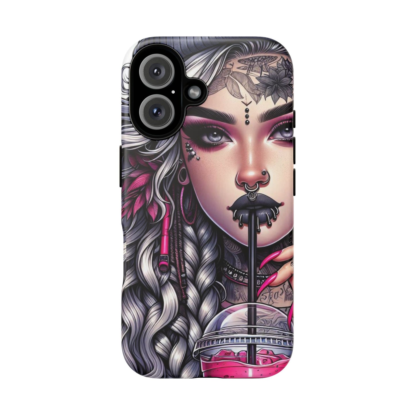 Icy Rebel – Silver Dreads & Edgy Street Chic Mobile Cover