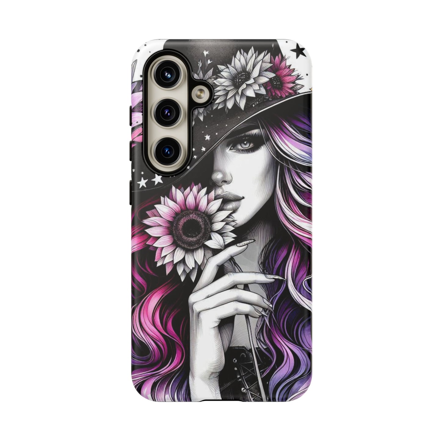 Mystic Bloom – Enchanted Witch & Floral Elegance Mobile Cover