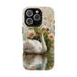 Floral Swan Phone Case – Bird Phone Case, Elegant & Protective for iPhone, Samsung & Google Pixel