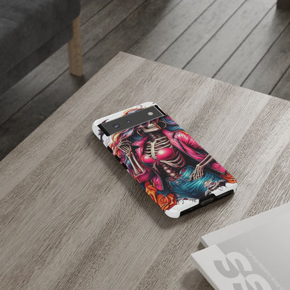 Neon Bones – Retro Skeleton & Vibrant Punk Aesthetic Mobile Cover