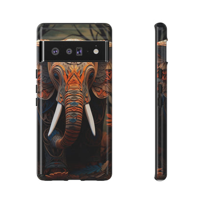 Elegant Artistic Elephant Mobile Cover – Intricate Paper-Cut Design
