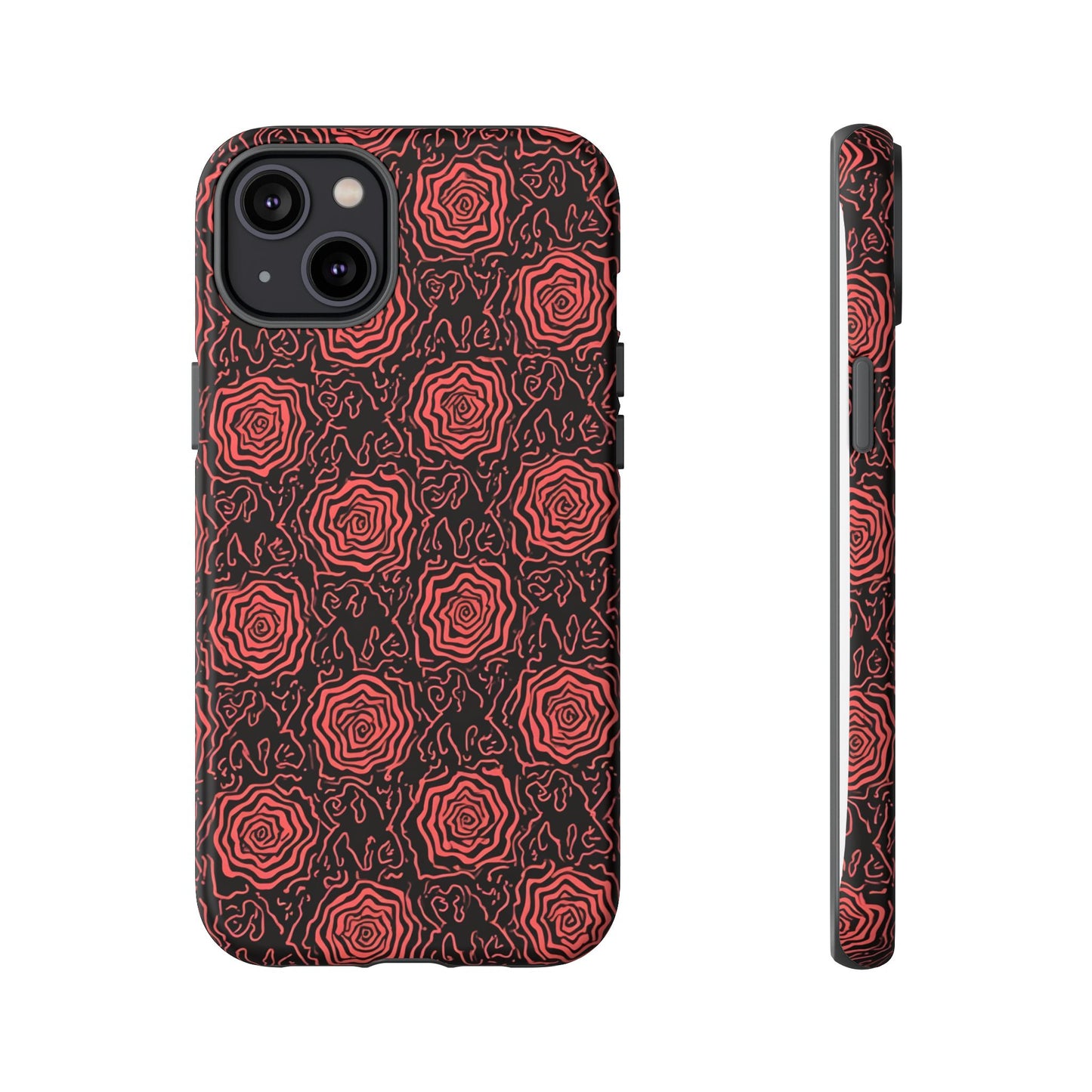 Red roses abstract geometric seamless pattern design