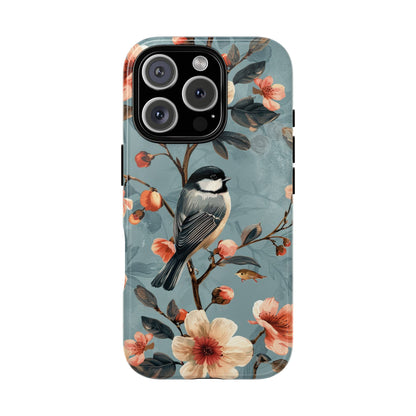 Floral Bird Phone Case - Elegant Nature-Inspired Cover for iPhone, Samsung & Google Pixel
