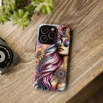 Bohemian Sunflower Queen – Retro Floral Fantasy Mobile Cover
