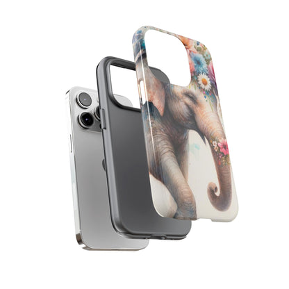 Joyful Floral Elephant Mobile Cover – Whimsical Watercolor Art