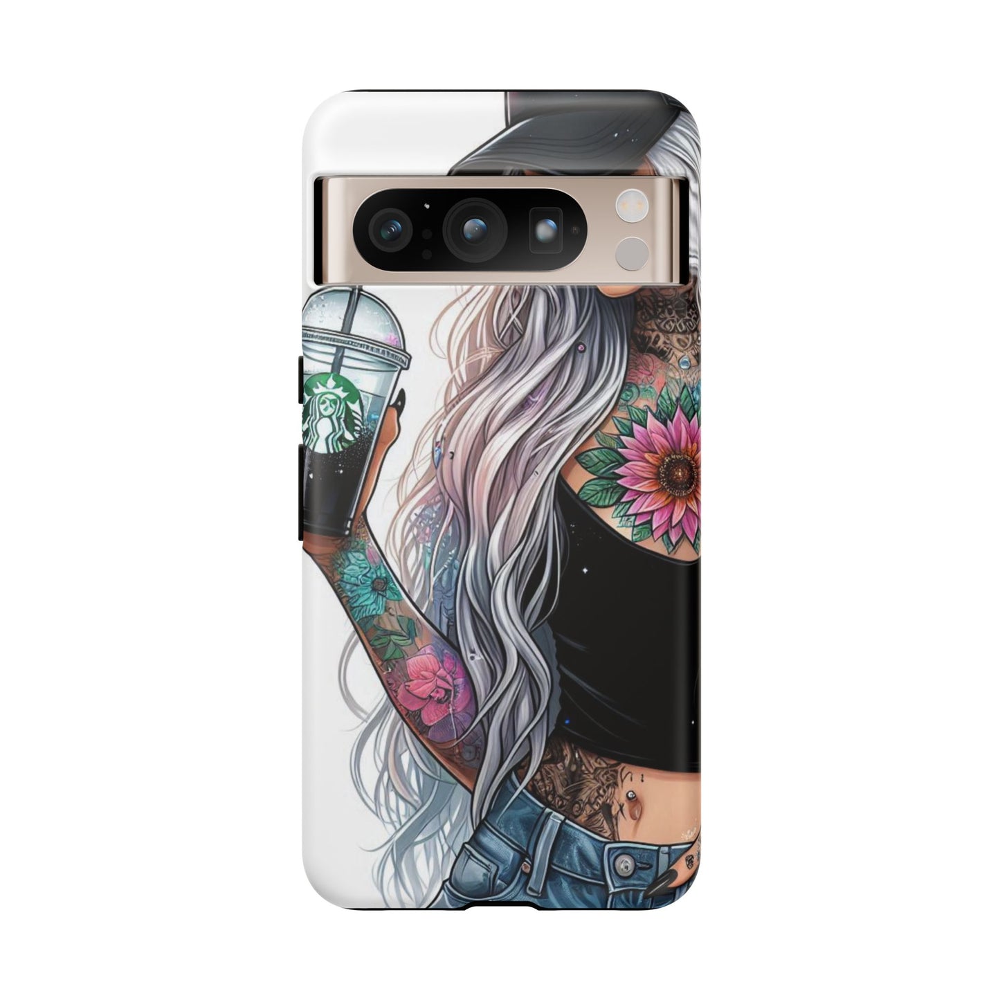 Tattooed Coffee Queen – Edgy Urban Aesthetic Mobile Cover