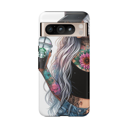 Tattooed Coffee Queen – Edgy Urban Aesthetic Mobile Cover