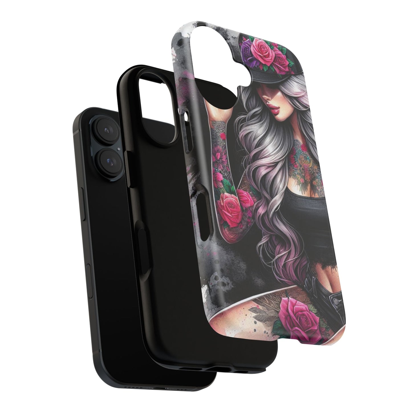 Ink & Roses – Edgy Floral Rebel Mobile Cover