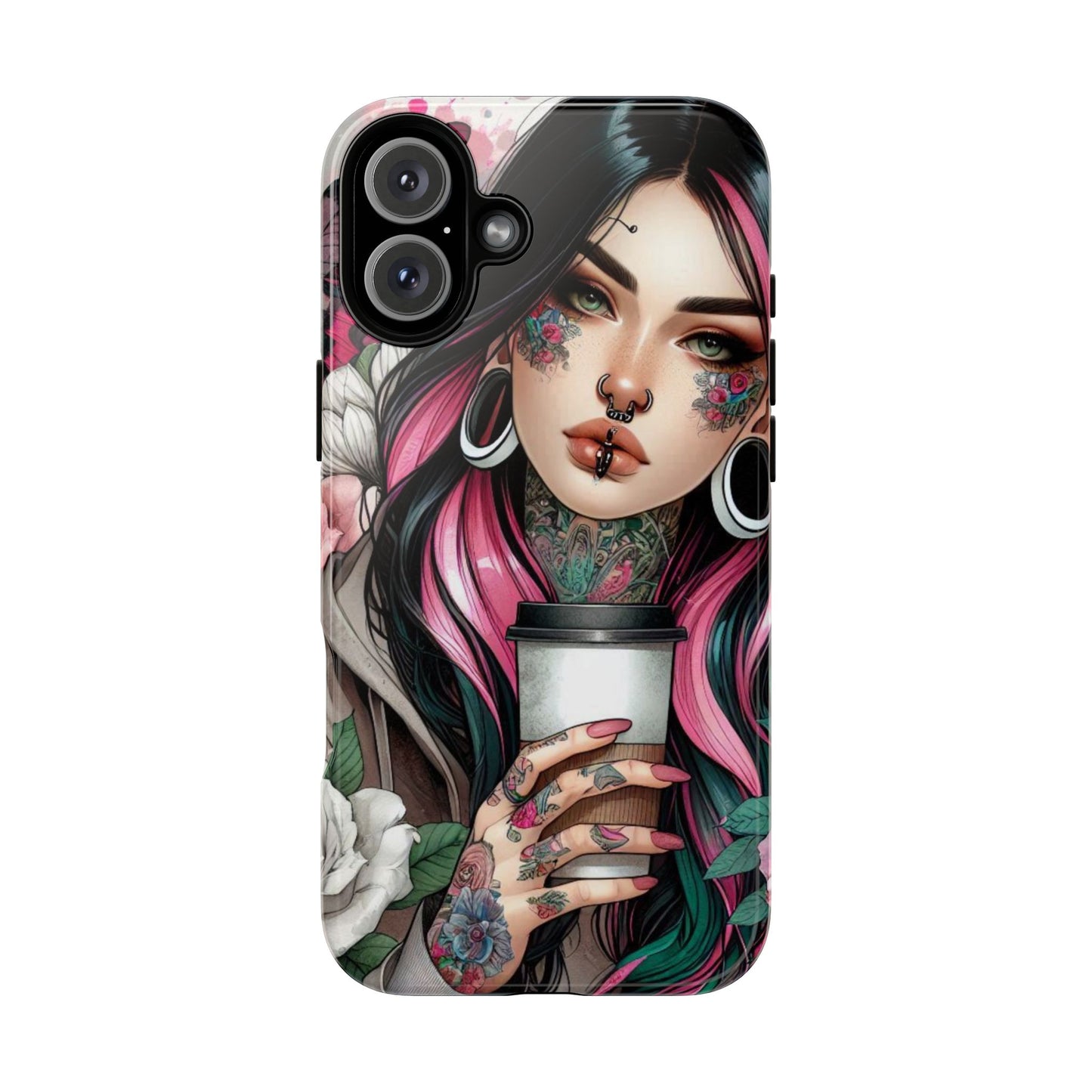 Tattooed Coffee Lover Art Mobile Case