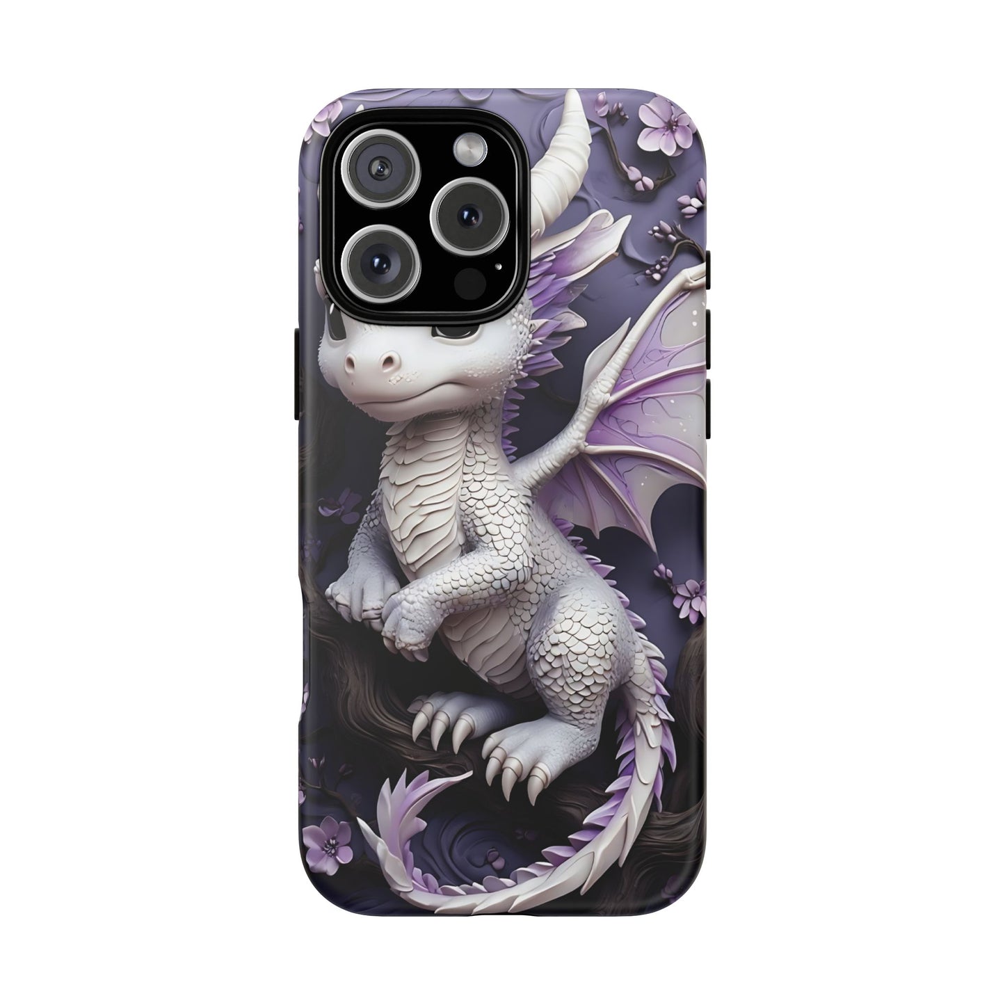 Charming Young Dragon on a Branch Phone Case Design
