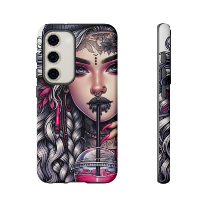 Icy Rebel – Silver Dreads & Edgy Street Chic Mobile Cover
