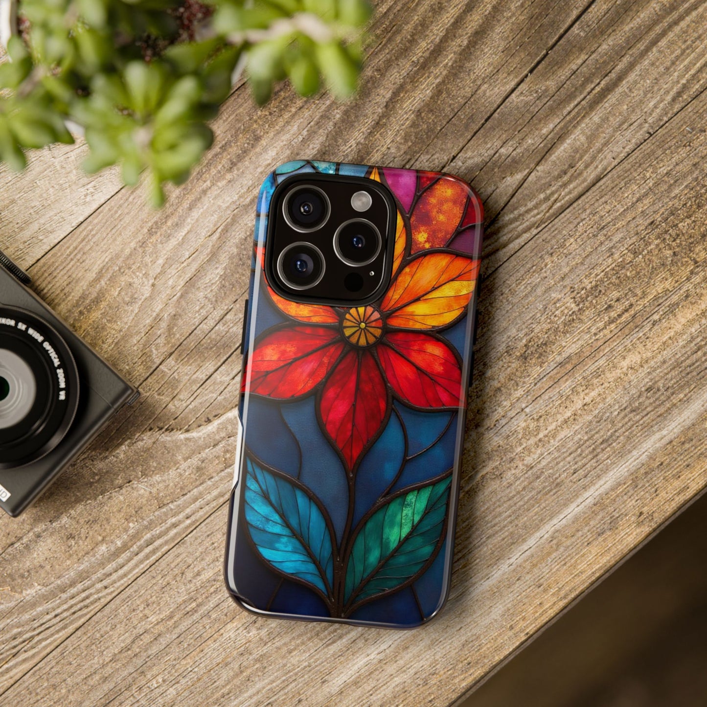 Radiant Blossom: Red and Orange Floral Elegance