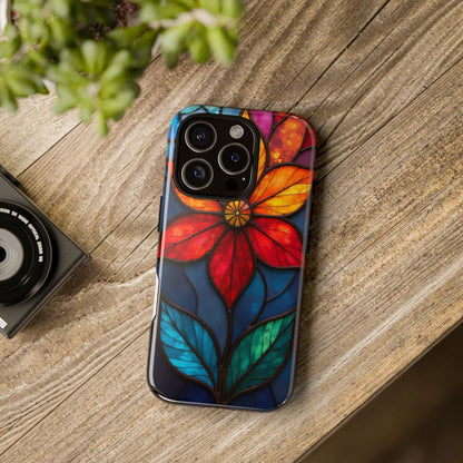 Radiant Blossom: Red and Orange Floral Elegance