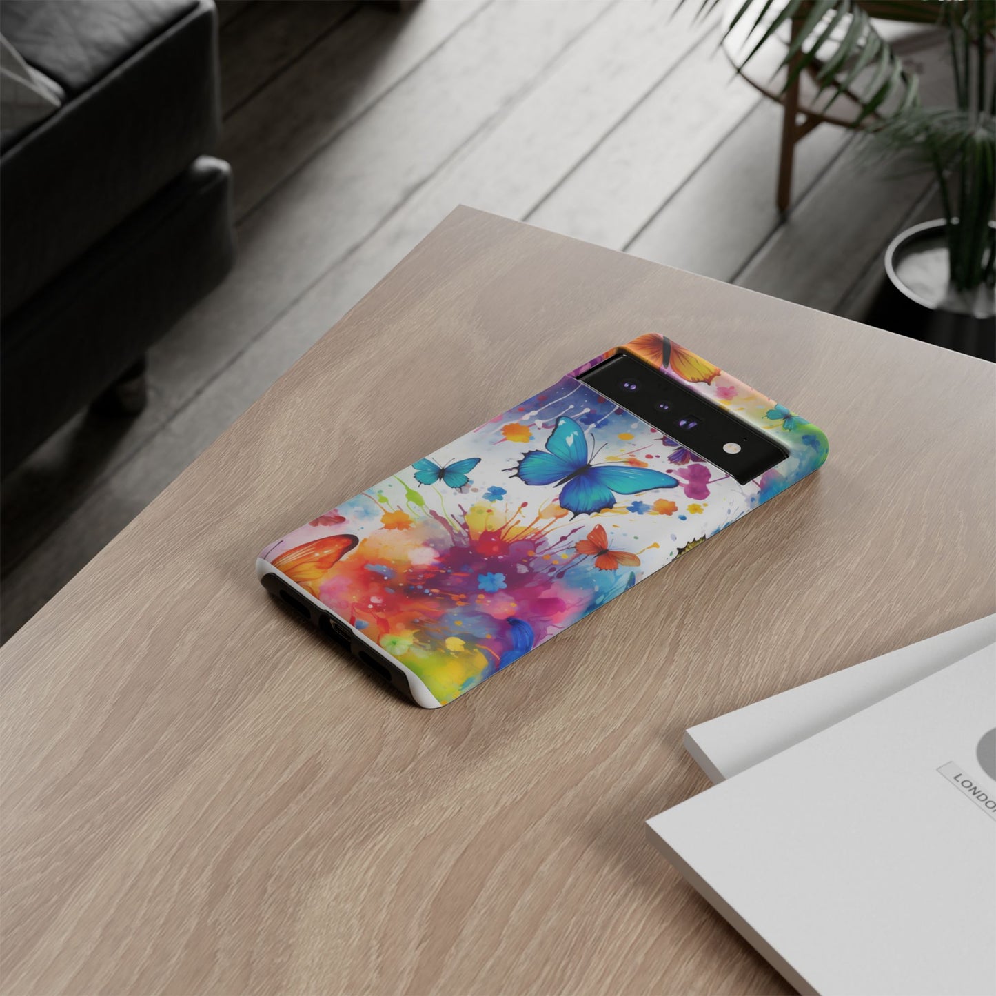 Vibrant Watercolor Butterfly Mobile Case