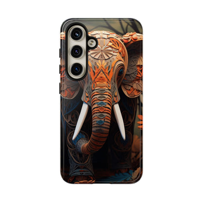 Elegant Artistic Elephant Mobile Cover – Intricate Paper-Cut Design