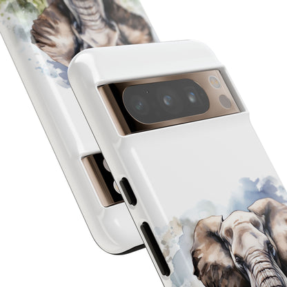 Majestic Watercolor Elephant Mobile Cover – Artistic Wildlife Design