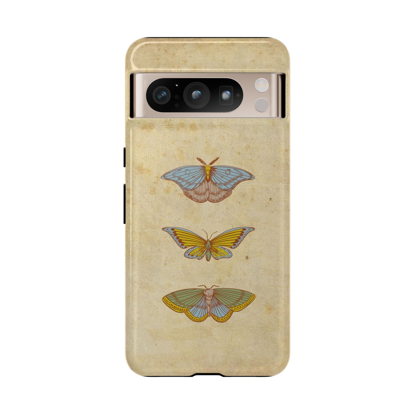 Minimal Vintage Butterfly Phone Case – Aesthetic Beige Background for iPhone, Samsung & Pixel