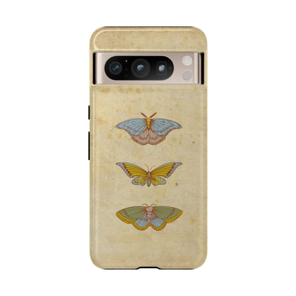 Minimal Vintage Butterfly Phone Case – Aesthetic Beige Background for iPhone, Samsung & Pixel