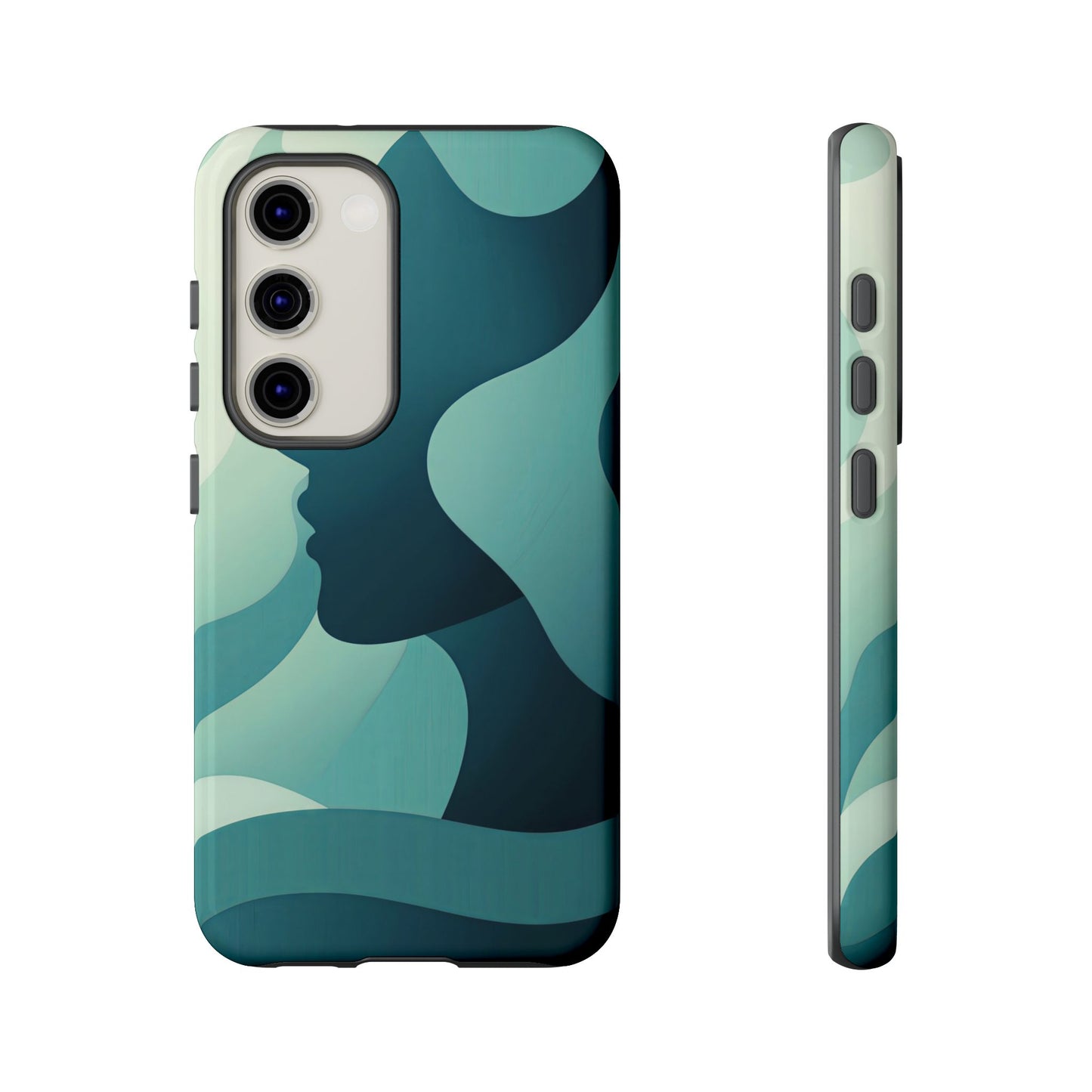 Whispers in Waves – Abstract Silhouette Phone Case for iPhone, Google Pixel, Samsung
