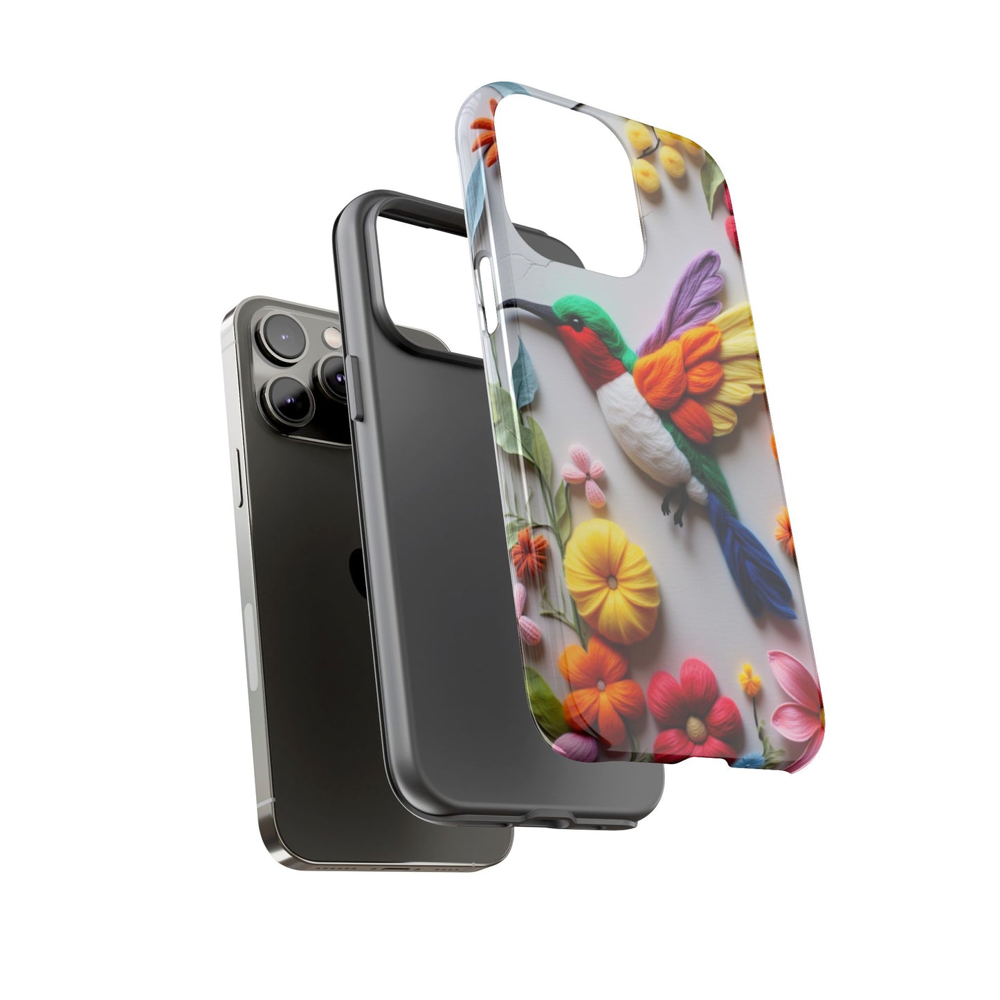 Elegant Hummingbird with Floral Mosaic Design | Nature's Artistic Vibes | iPhone 16 Pro