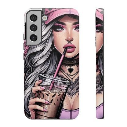 Pink Aesthetic Rebel – Iced Coffee & Inked Beauty Mobile Cover